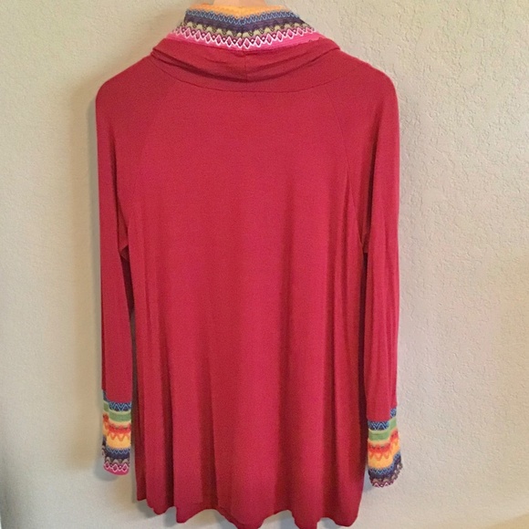 Sun & Moon rainbow cowl neckline sweater - Picture 2 of 6